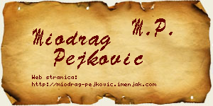 Miodrag Pejković vizit kartica